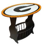 NFL GLASS END TABLES
