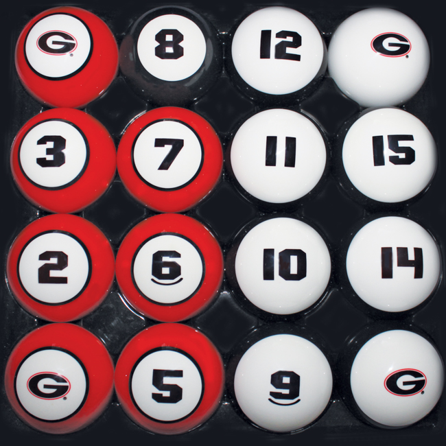 Bulldogs Numbered Pool Balls