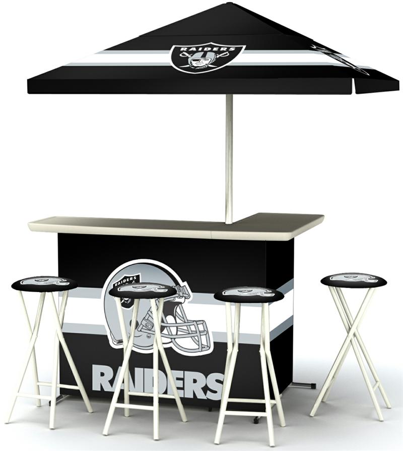 Oakland Raiders Deluxe Portable Tailgate Bar Set