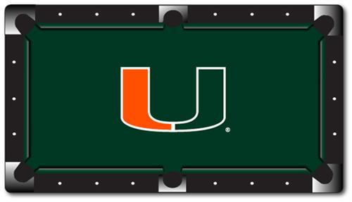 Miami Hurricanes Pool Table Felt