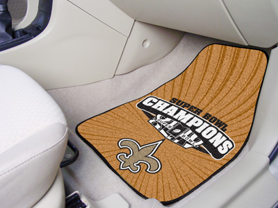 New Orleans Saints Super Bowl XLIV Champions 2-pc Carpet Car Mat Set