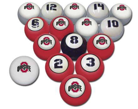 Ohio State Numbered Pool Ball Set