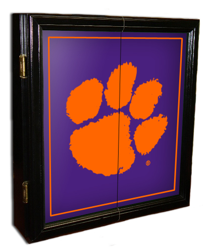 Clemson Tigers MVP Dart Board Cabinet