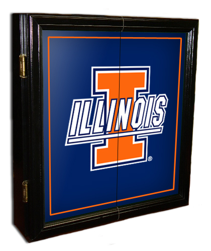 Illinois Fighting Illini MVP Dart Board Cabinet