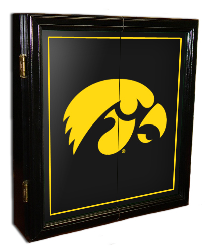 Iowa Hawkeyes MVP Dart Board Cabinet