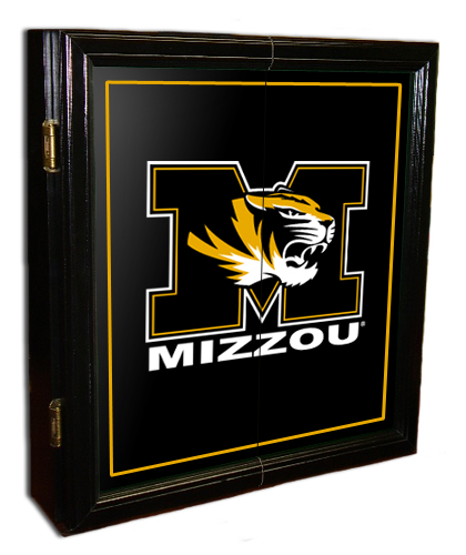 Missouri Mizzou Tigers MVP Dart Board Cabinet