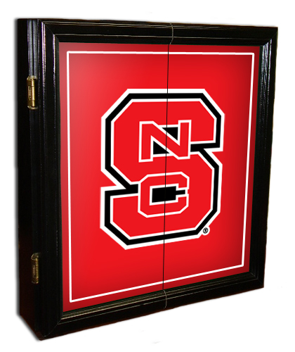 North Carolina Wolfpack MVP Dart Board Cabinet