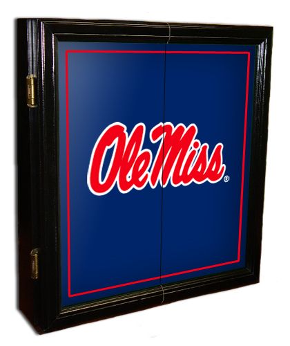 Mississippi Ole Miss Rebels MVP Dart Board Cabinet