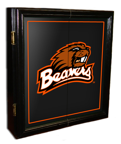 Oregon State Beavers MVP Dart Board Cabinet
