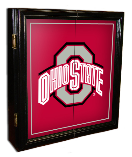 Ohio State Buckeyes MVP Dart Board Cabinet