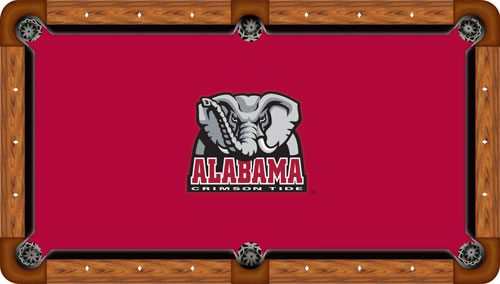 Alabama Crimson Tide Billiard Table Felt, Style 2