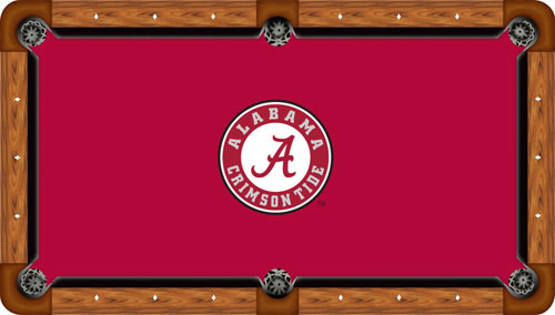 Alabama Crimson Tide Billiard Table Felt, Style 6