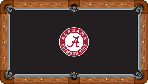 Alabama Crimson Tide Billiard Table Felt, Style 7