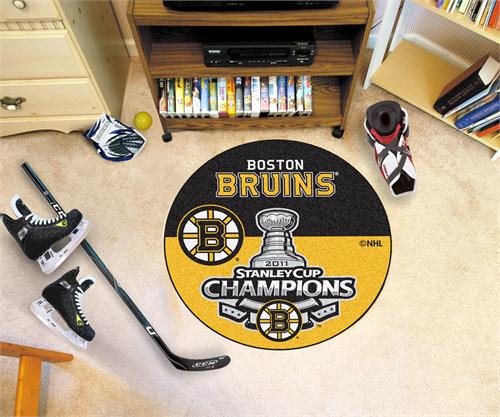Boston Bruins Champions Puck Mat