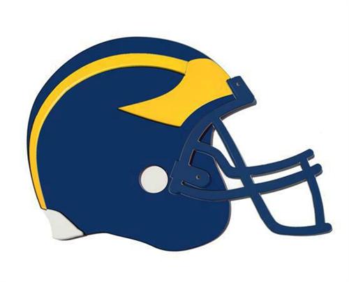 Michigan Wolverines Giant Helmet Art