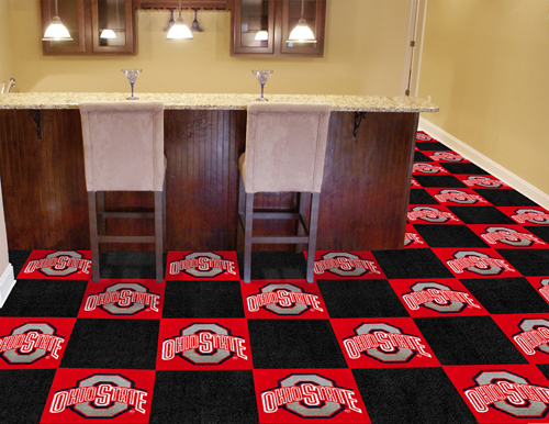 Ohio State Buckeyes 20 Piece Carpet Tile Set