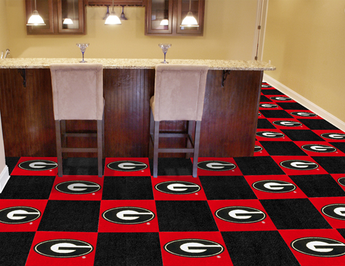 Georgia Bulldogs 20 Piece Carpet Tile Set
