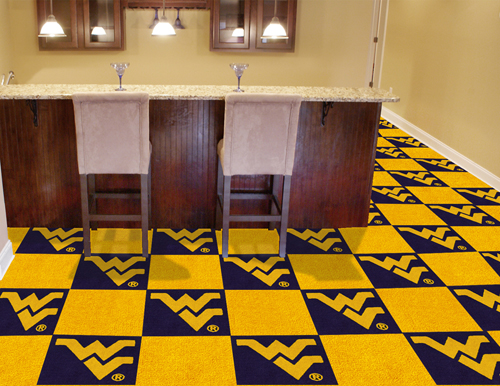 West Virginia Mountaineers 20 Piece Carpet Tile Set
