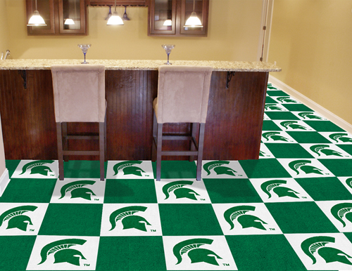 Michigan State Spartans 20 Piece Carpet Tile Set