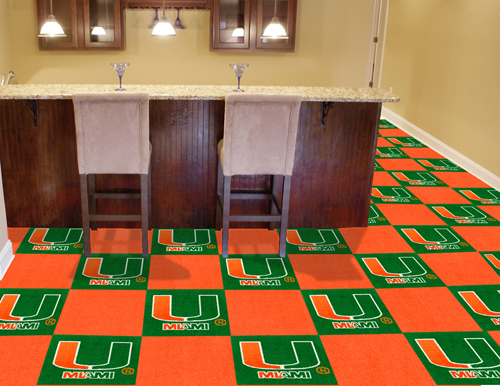 Miami Hurricanes 20 Piece Carpet Tile Set