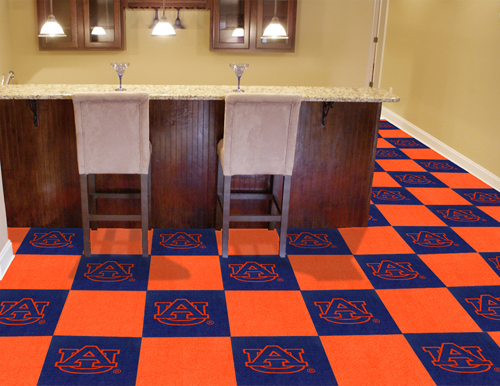 Auburn Tigers 20 Piece Carpet Tile Set