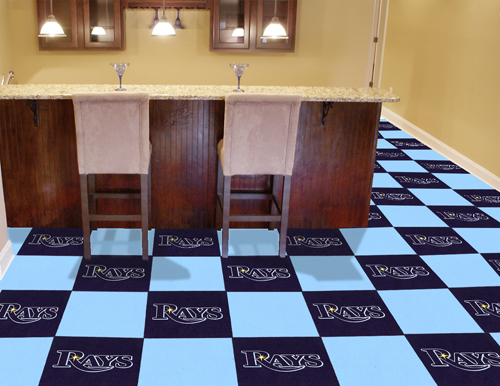 Tampa Bay Rays Carpet Tile Set