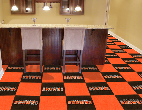 Cleveland Browns Carpet Tile Set