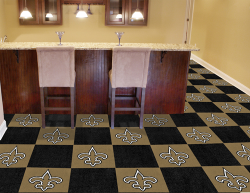 New Orleans Saints 20 Piece Carpet Tile Set