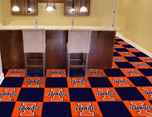 Illinois Fighting Illini Carpet Tiles