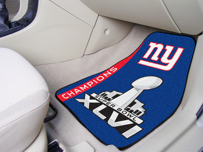 New York Giants Super Bowl Carpet Car Mats