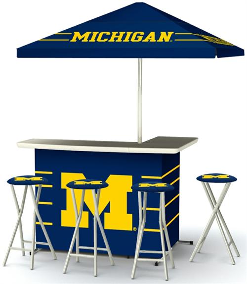 Michigan Wolverines Deluxe Portable Tailgate Bar Set