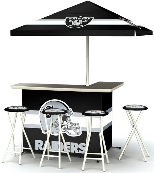 Oakland Raiders Deluxe Portable Tailgate Bar Set