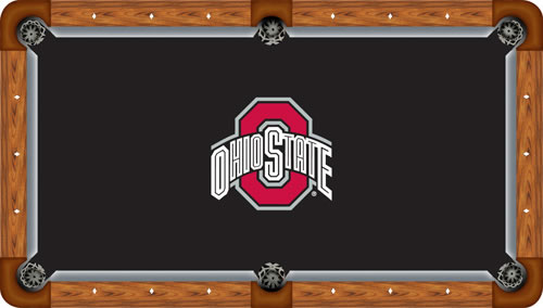 Ohio State Buckeyes Billiard Table Felt, Style 3