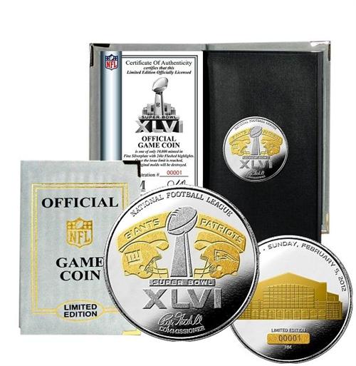 Super Bowl XLVI Official 2-Tone Flip Coin