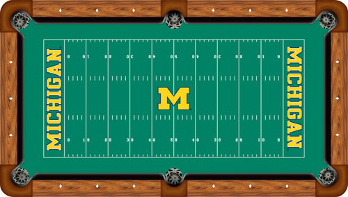 Michigan Wolverines Billiard Table Felt, Style 1