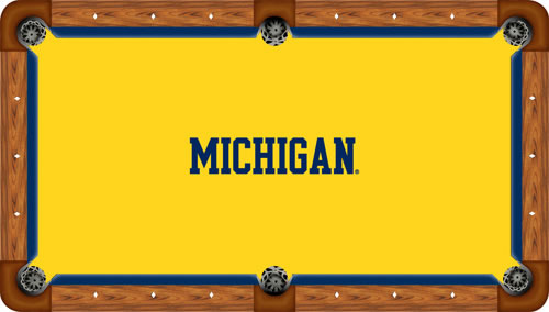 Michigan Wolverines Billiard Table Felt, Style 4