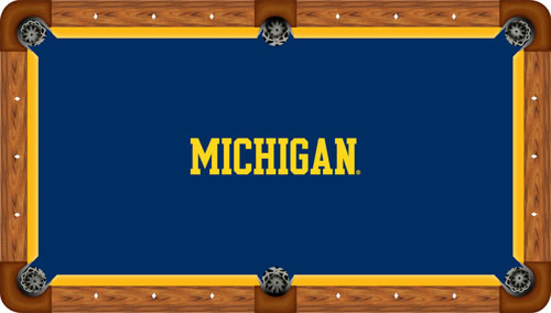 Michigan Wolverines Billiard Table Felt, Style 5