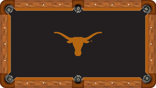 Texas Longhorns Billiard Table Felt, Style 2