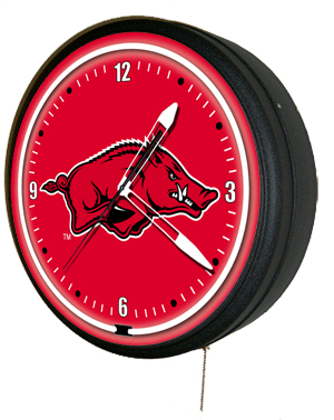 Arkansas Razorbacks 20 Inch Jumbo Neon Clock