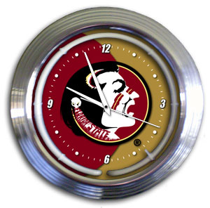 Florida State Seminoles 14 Inch Neon Clock