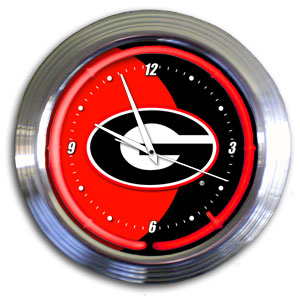 Georgia Bulldogs 14 Inch Neon Clock