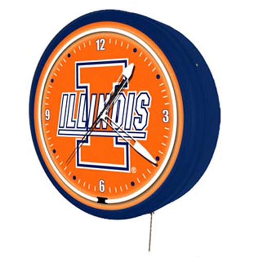 Illinois Fighting Illini 20 Inch Neon Clock