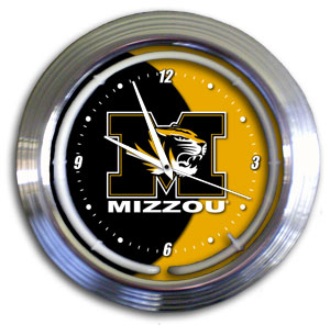 Missouri Mizzou Tigers 14 Inch Neon Clock