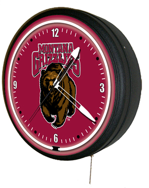Montana Grizzlies 20 Inch Jumbo Neon Clock