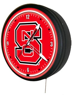 North Carolina Wolfpack 20 Inch Jumbo Neon Clock