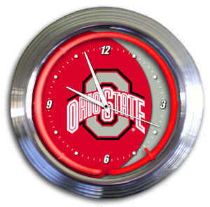 Ohio State Buckeyes 14 Inch Neon Clock