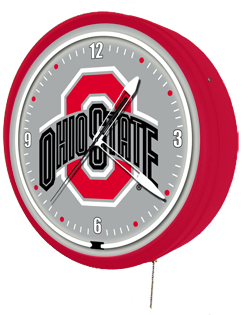 Ohio State Buckeyes 20 Inch Jumbo Neon Clock