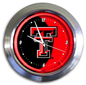 Texas Tech Red Raiders 14 Inch Neon Clock