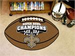 New Orleans Saints Super Bowl XLIV Champions Football Shaped Mat
