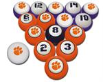 Clemson Tigers Numbered Pool Balls